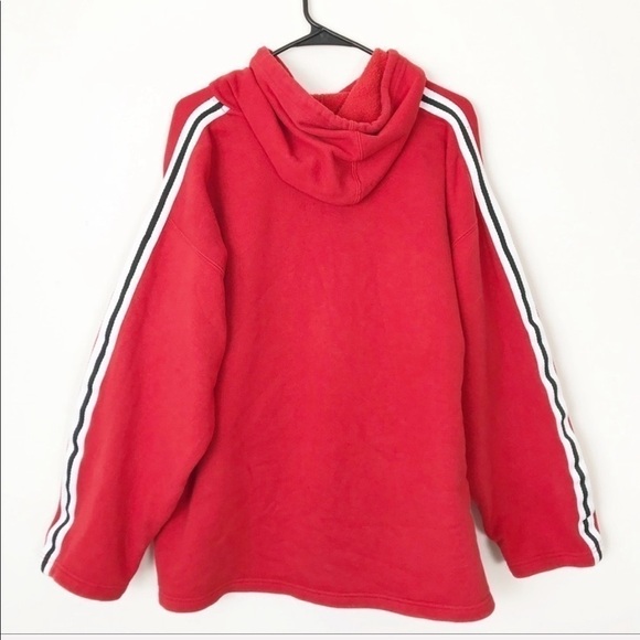 DALE JR. NASCAR Red Hoodie Sweatshirt Striped Lg - Picture 5 of 8